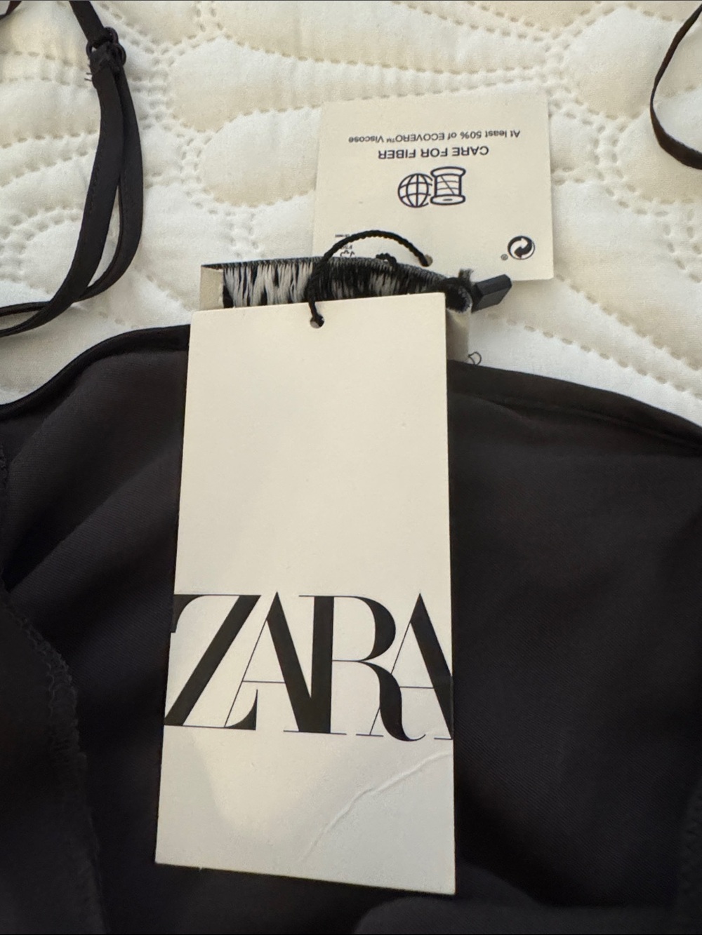 Zara Black Satin Maxi Slip Dress with Side Ruching - Picture 2 of 8